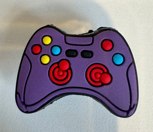 Purple Game Controller Croc Charm